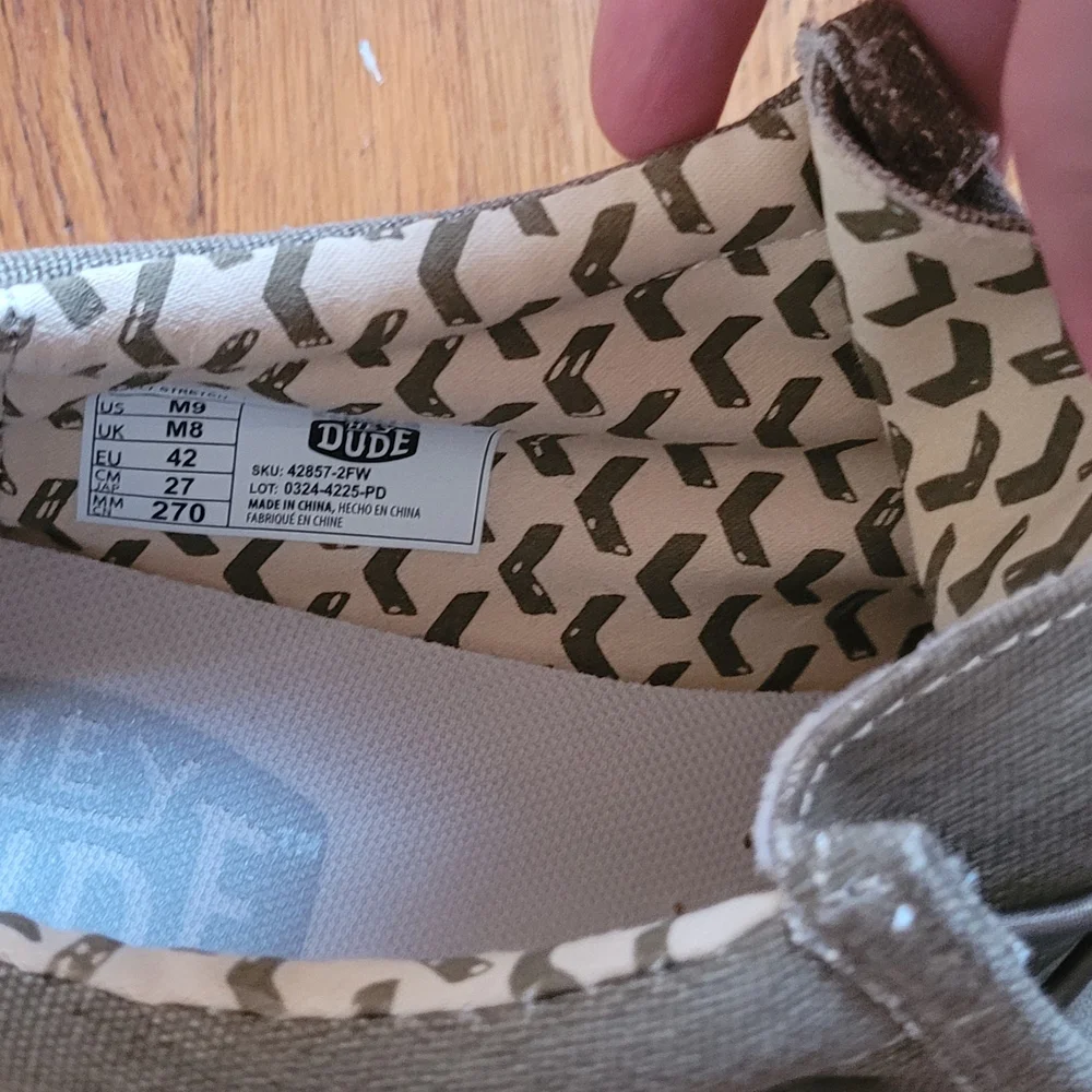 Hey Dude Wally Stretch Casual Slip-On Shoes - Tan - Like New